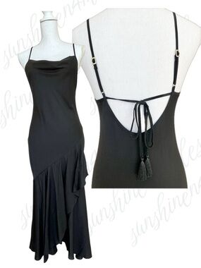 Victoria's Secret Swim Beachwear Vacation Flounce Spaghetti-Strap Midi Dress